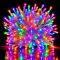 Luces navidad panel solar 100 led